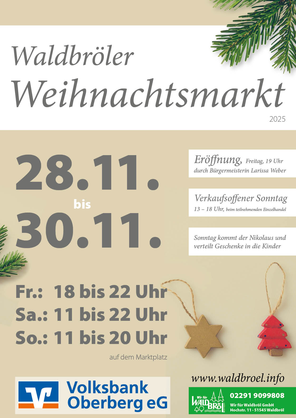 Plakat zum Weihnachtsmarkt