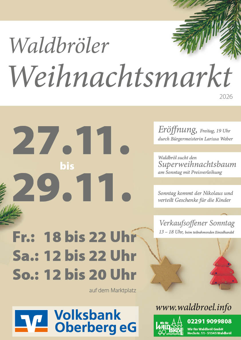 Plakat zum Weihnachtsmarkt