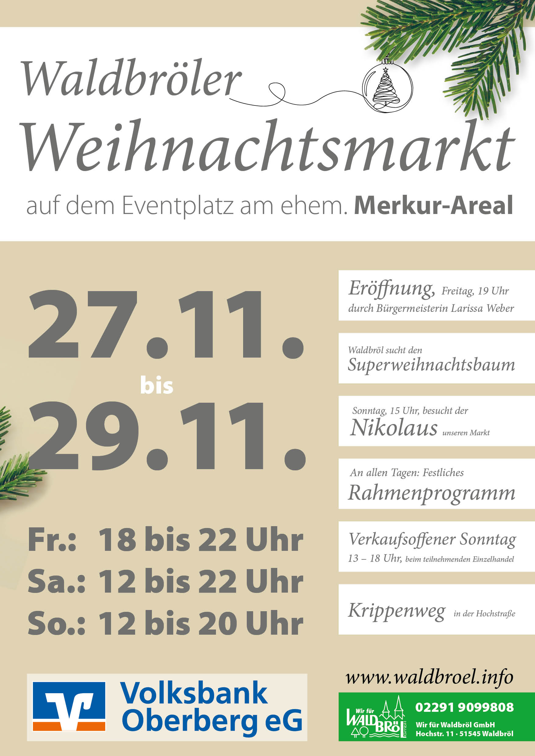 Plakat zum Weihnachtsmarkt